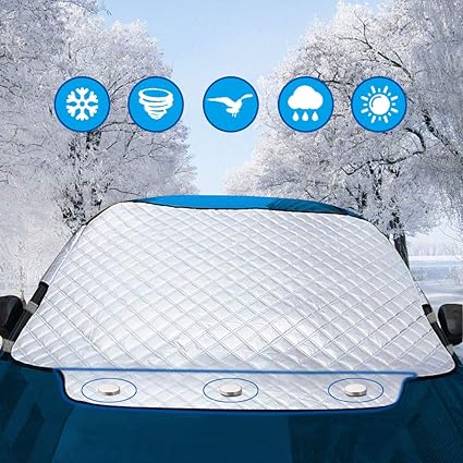Windschutzscheibenabdeckung - Exqline Scheibenabdeckung Winter Schneeabdeckung Auto Windschutzscheibenabdeckung Winter Scheib