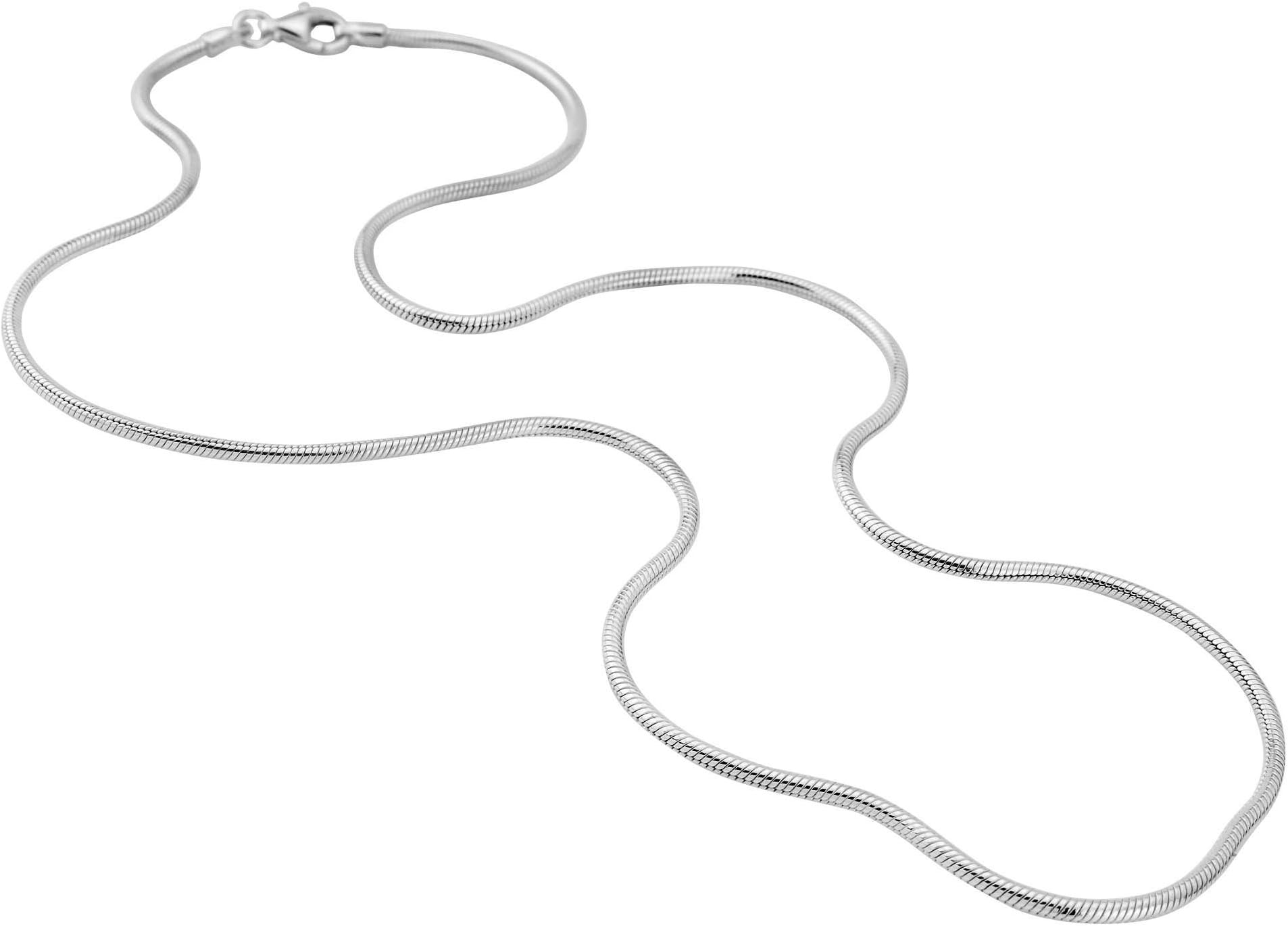 The Chain CompanySterling Silver 16" 18" 20" 24" 28" 30" 40" Inch 1.6mm Thick Italian Snake Chain Necklace