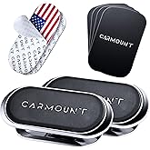 CARMOUNT F1 Dashboard Car Mount | Magnetic Phone Holder for Car, Ultra Strong 8X N52 Magnets, 360° Rotation, Universal Dash Mount for All Phones (2-Pack) | Car Mount Magnet