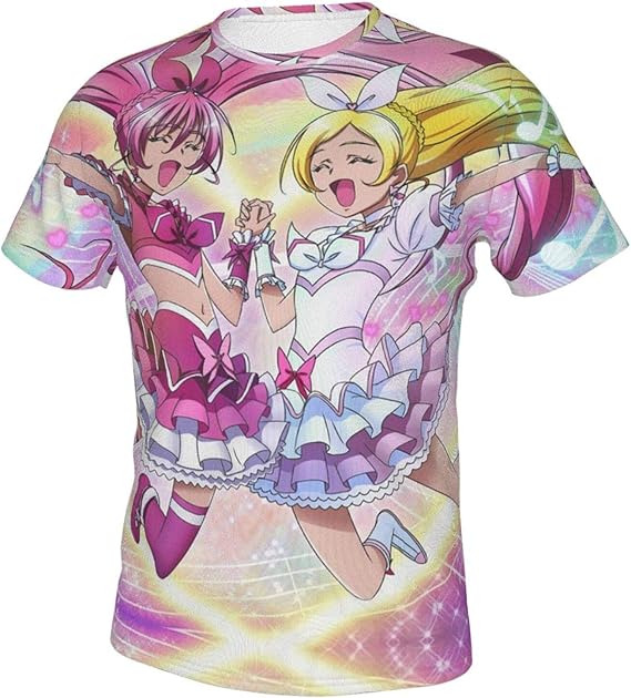 Amazon Co Jp プリキュア 2 ファッション Tシャツ 半袖 服 綿100 インナーシャツ カジュアル カットソー ファッション 丸襟 柔らかい 快適 肌着 運動する半袖 上着 男の上着 ブラウス 服 ファッション小物