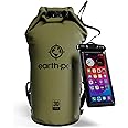 Earth Pak Waterproof Dry Bag - Roll Top Waterproof Backpack Sack Keeps Gear Dry for Kayak with Waterproof Phone Case