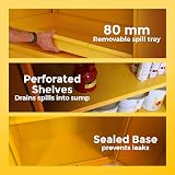 Horison Industries COSHH Cabinet 915x700x459mm Yellow Lockable Fireproof Metal view 5