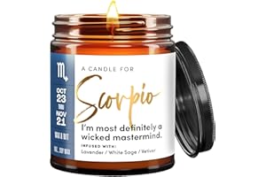 Wax & Wit Scorpio Gifts for Women, Zodiac Gift for Women, Zodiac Sign Gifts, Scorpio Candle, Astrology Gifts for Women Zodiac