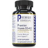 Premier Research Labs Vitamin D3 + K2 - 30 Plant-Source Based Capsules | Supplement for Men &amp; Women, Supports Bone &amp; Heart Health, Gluten Free, 5000 IU Vegan, Tested Quality