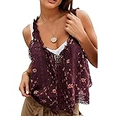 Women Summer Boho Lace Tie Front Tank Beach Vacation Top Button Down Sleeveless Cardigan Crop Y2k Tops Clothes 2026