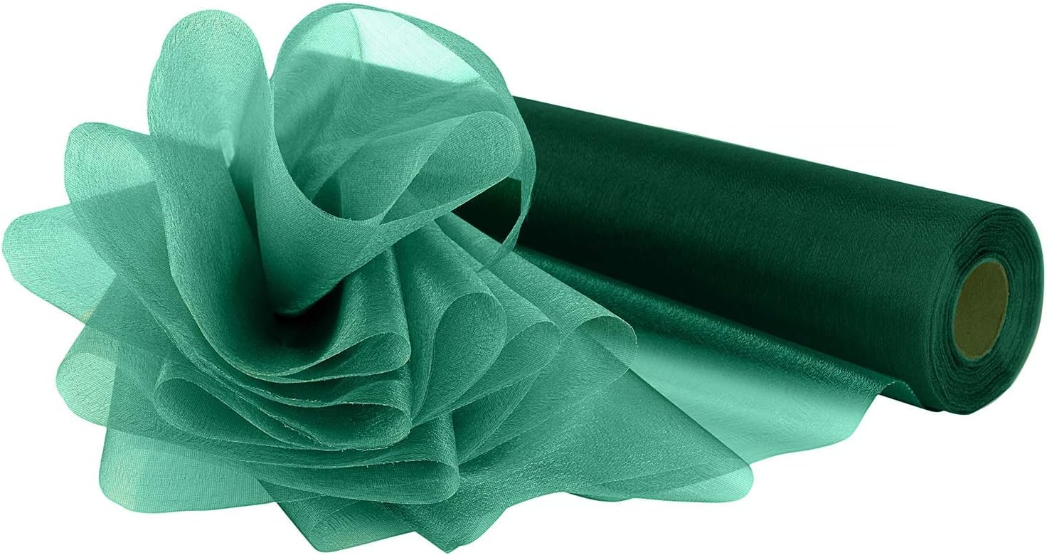 29cm x 25m Roll of Organza Sheer Fabric, Elegant Decorative Cloth for Wedding Chair Bows Table Runners, Party Favours - Image 3