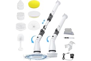 Electric Spin Scrubber, FRYLINE Cordless Shower Brush with Long Handle, Electric Brush for Cleaning, Power Bathroom Scrubber for Bathtub, Tile, Floor