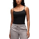 CRZ YOGA Butterluxe Double Lined Cami Tank Tops for Women - Yoga Casual Going Out Soft Scoop Neck Summer Sleeveless Shirt