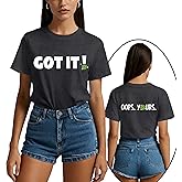 LuxLass Pickleball Shirts for Women Pickleball Player T-Shirt Paddleball Front Back Printing Tee Tops