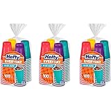 Hefty Everyday Assorted Colors Party avOXd Cups, 100 Count (3 Pack)