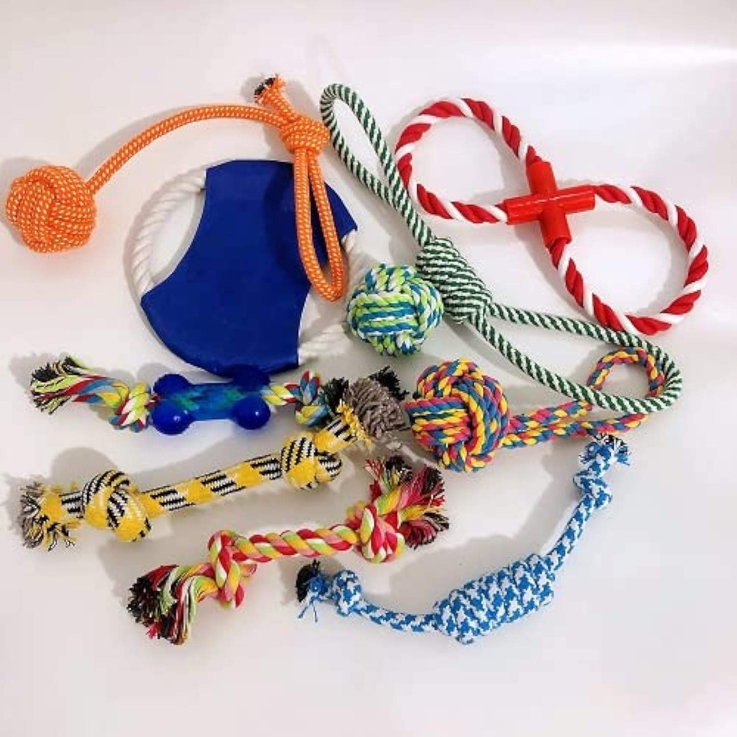 Special Pet Toys 10 Pcs Dog Rope Toy Natural Cotton Toys Set, Teething Training, Relieve Boredom and Stress