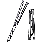 Nabalis Canyon Balisong Trainer Butterfly Knife Balisong, With Stainless Steel Handle & Blade Balisong Trainer, Unsharpened, 