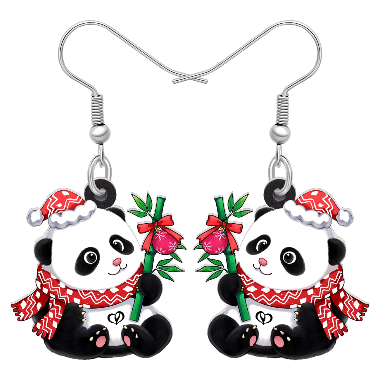 DALANE Acrylic Cute Panda Bear Earrings Dangle Novelty Jewelry Christmas Panda Gifts for Women Girls Charms (Multi)