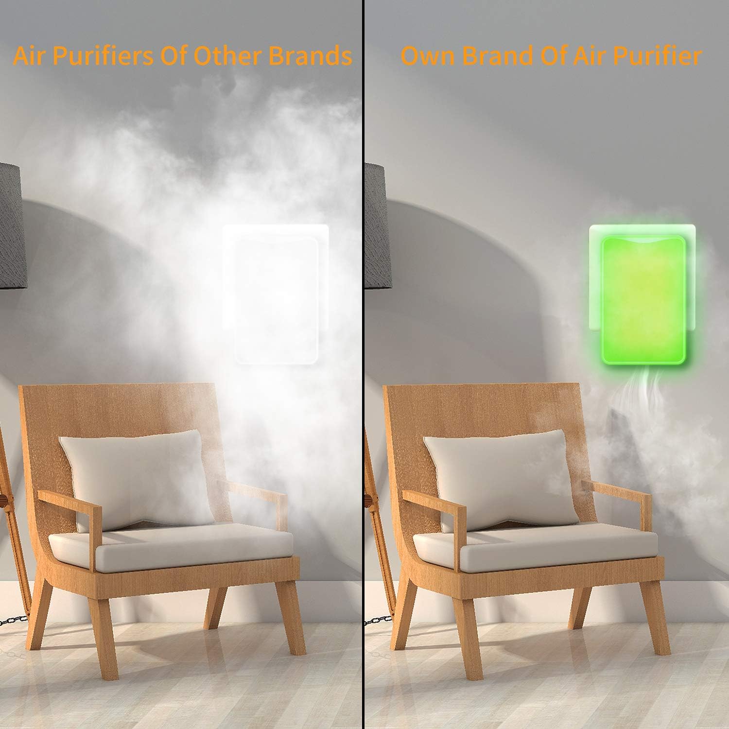 Air Purifier for Office and Home Smoke and Pets Odor, Direct Plug-in Portable Ionic Air Purifier Travel-Size Smoke Purifier (GN-2 Pack): Home & Kitchen