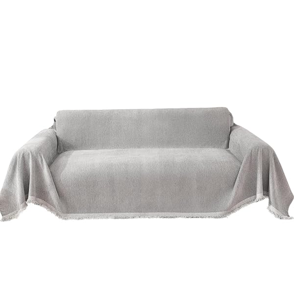 DREDECOR CHENILLE COUCH COVER FOR 2 CUSHION SOFA,...