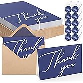 50 Pack Thank You Cards with Envelopes, 4x6 Inch Thank You Cards Bulk Blank Notes Card with Envelopes & Stickers for Wedding, Baby Shower, Birthday, Graduation, Easter, Mother's Day, Teacher's Day