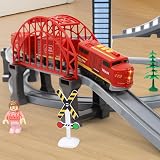 XIAPIA 128 Pcs Train Set Magnetic Couplings 3 Layers Educational Toy view 4
