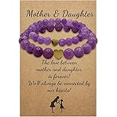 DOLLESS Mother Daughter Bracelets for Women Matching Heart Mommy and Me Bracelets Christmas Gifts for Mom Daughter