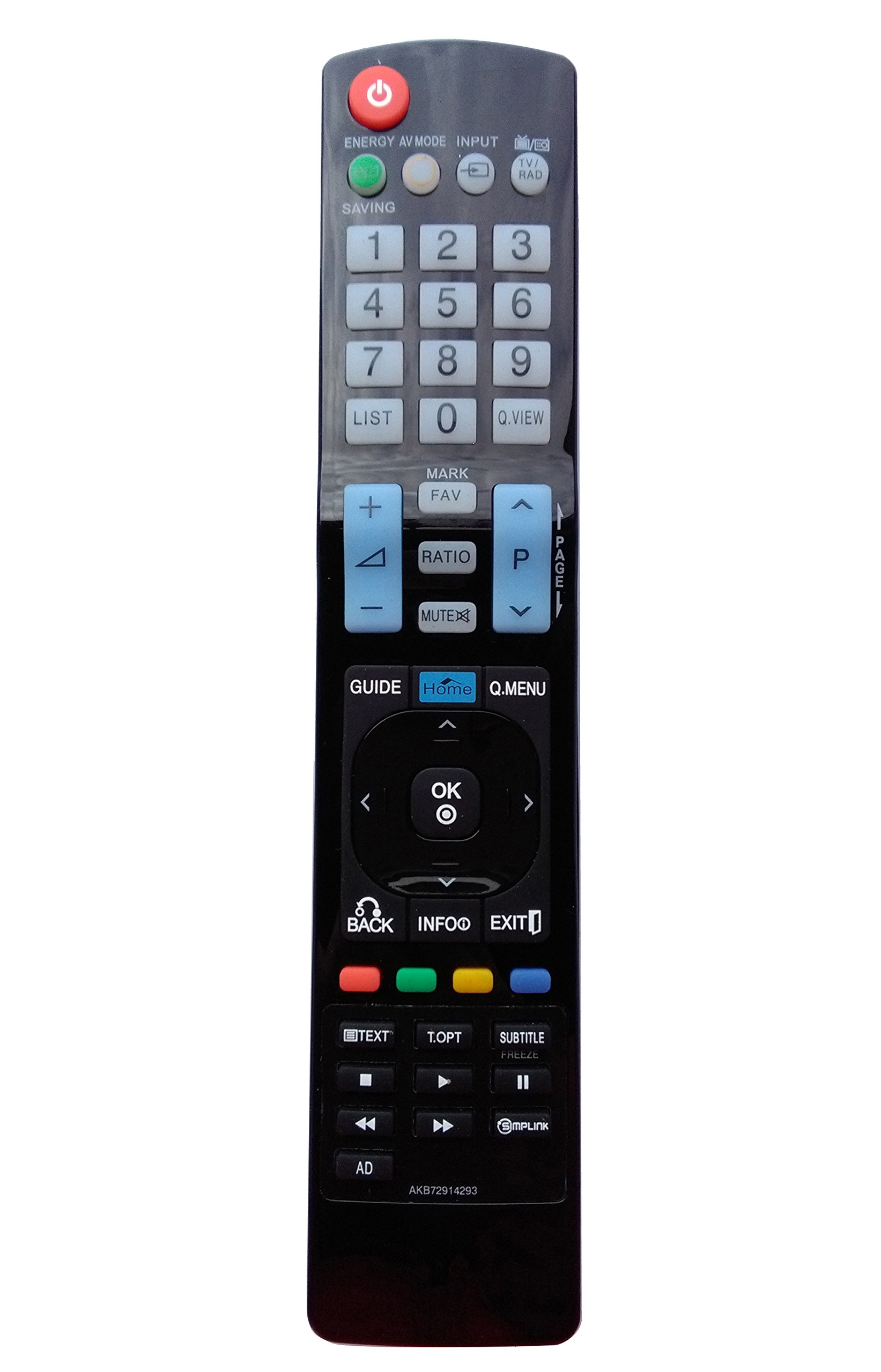 Vinabty Replacement Remote Controller AKB72914293 AKB 72914293 fit for LG TV 42PT351 42PT353 50PT351 50PT353 50PV250 50PV350 60PV250