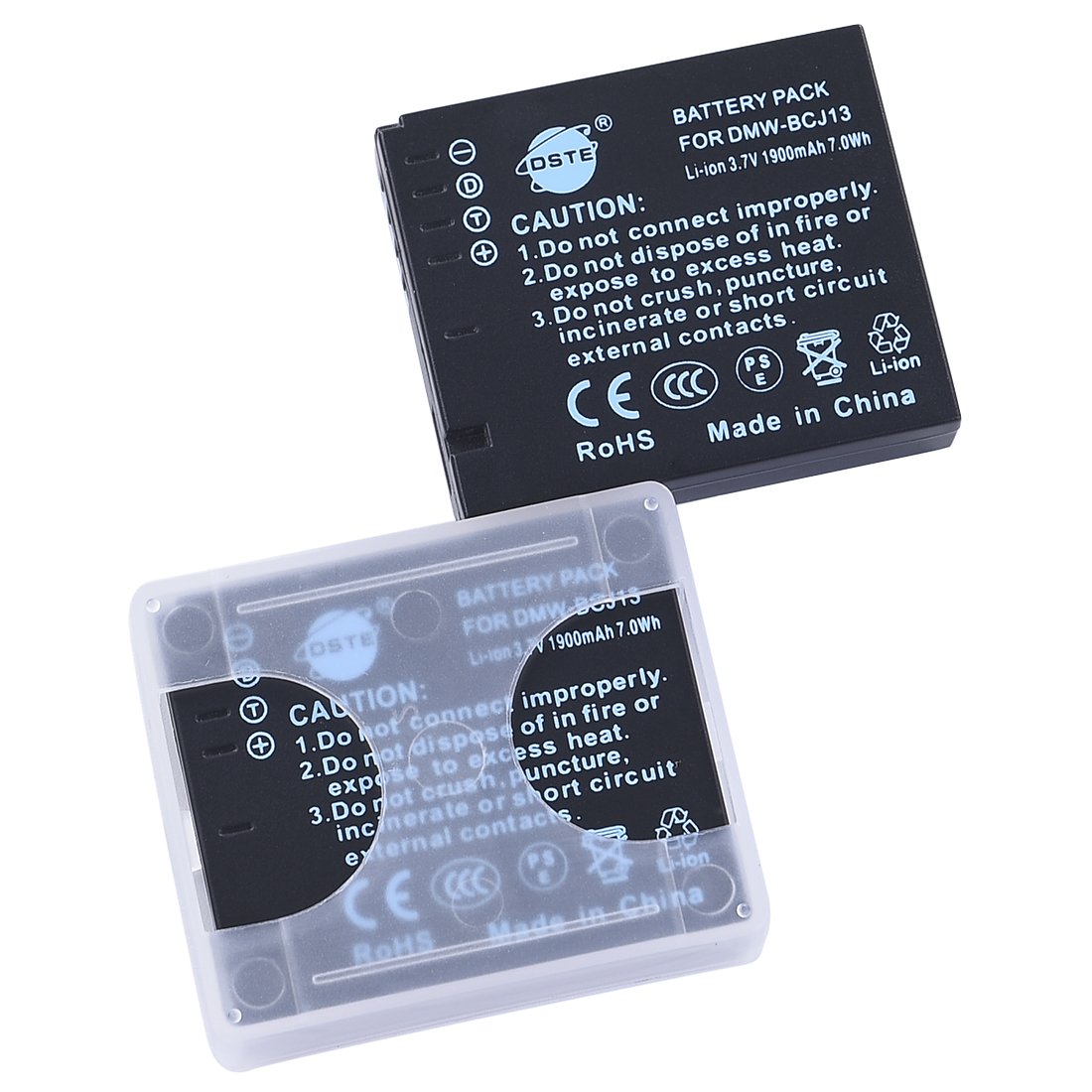 DSTE 2-Pack DMW-BCJ13 Spare Battery Compatible with DMW-BCJ13E Lumix DMC-LX5 DMC-LX5GK DMC-LX5K DMC-LX5W DMC-LX55 DMC-LX7 DMC-LX7W Leica D-LUX5 D-LUX6 Camera as DMW-BCJ13PP