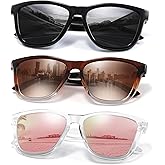 kunchu Polarized Sunglasses Womens Trendy Classic Retro Womens Sunglasses Men Driving Sun Glasses UV Protection