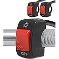 bylikeho 3 Pieces Motorcycle Light Switch,Car Accessories,7/8 Inch Handlebar Switch,Motorcycle Handlebar Switch,12v on Off Push Button,Suitable for Motorcycles,Scooters,Electric Vehicles