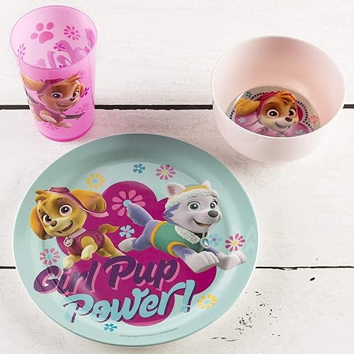 Zak Designs Paw Patrol Plate Bowl Tumbler Set for Toddlers