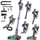 OIRFND Cordless Vacuum Cleaner, 45KPA /10-in-1 Stick Vacuum with 29-inch Hose, 45Mins Runtime Vacuum Cleaners for Home, Anti-Tangle Brush, Lightweight Rechargeable Vacuum for Hardwood Floor (Purple)