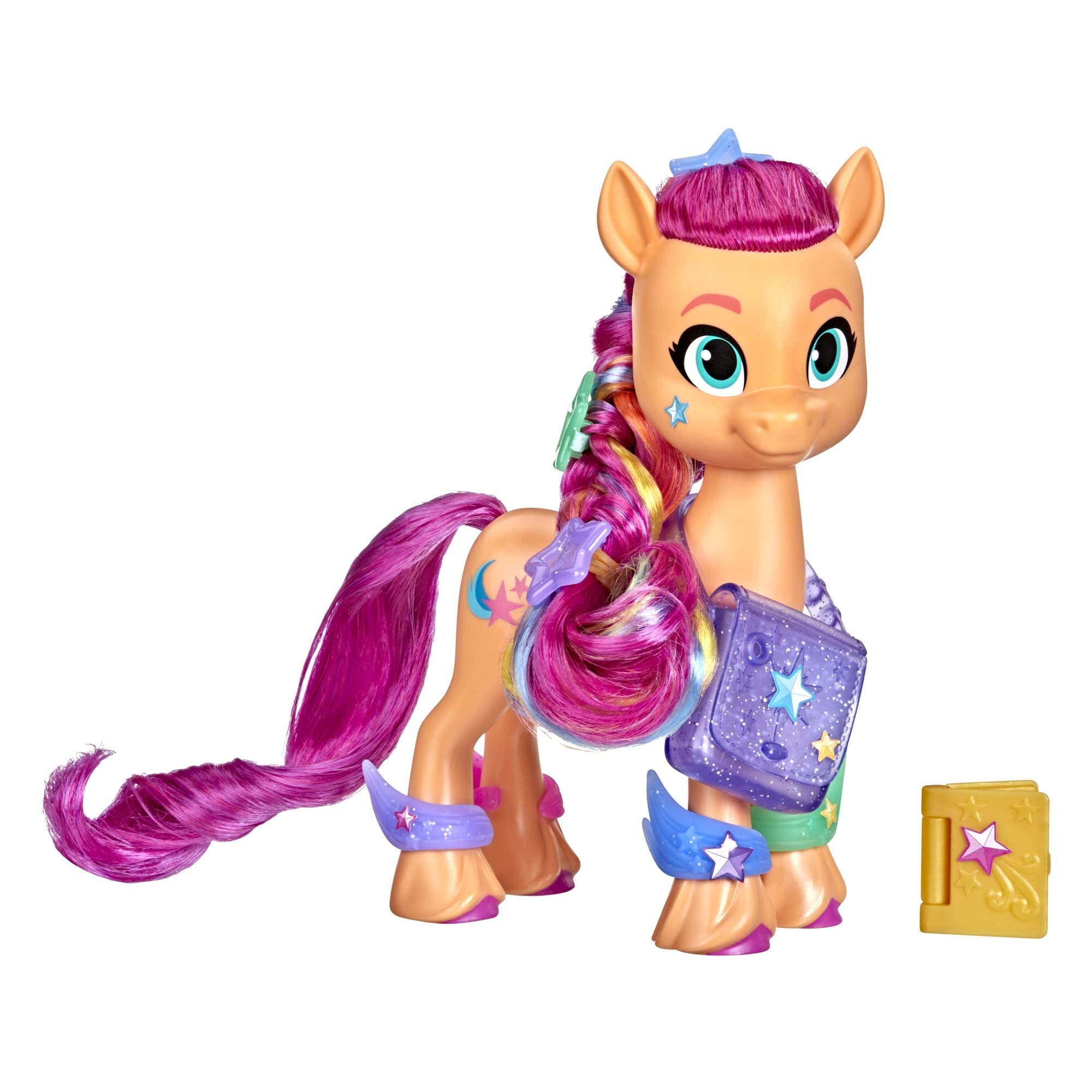 My Little Pony A New Generation Rainbow Reveal Sunny Starscout - 15 cm Orange Pony Toy with Rainbow Braid, 17 Accessories My Little Pony: A New Generation Rainbow Reveal Sunny Starscout - 15 cm Orange Pony Toy with Rainbow Braid, 17 Accessories