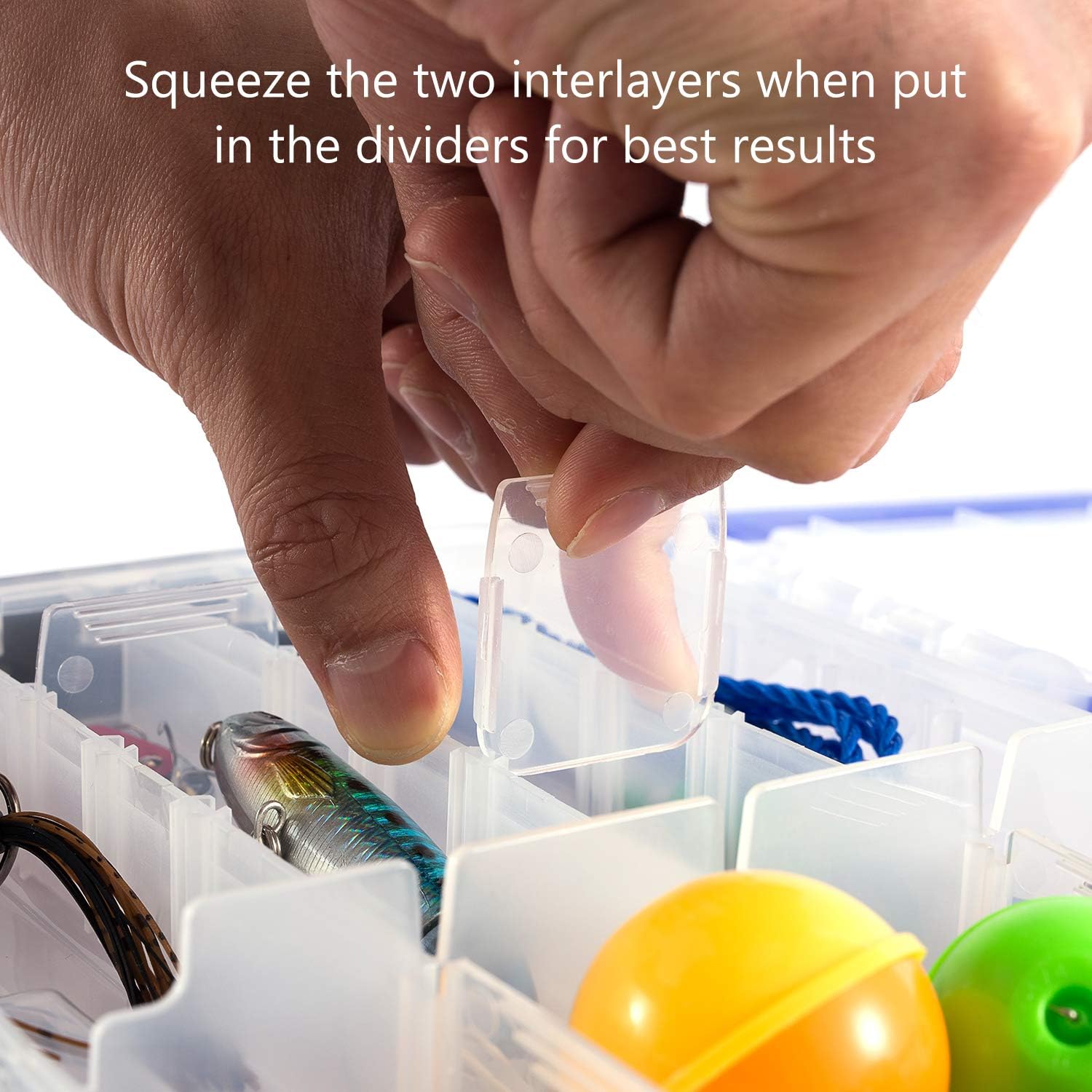 Bassdash 3600 3670 3700 Tackle Storage Waterproof Utility Tackle Boxes Fishing Lure Tray with Adjustable dividers: Sports & Outdoors