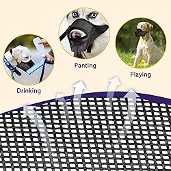 LUCKYPAW Dog Muzzle, Mesh Muzzle for Large Medium