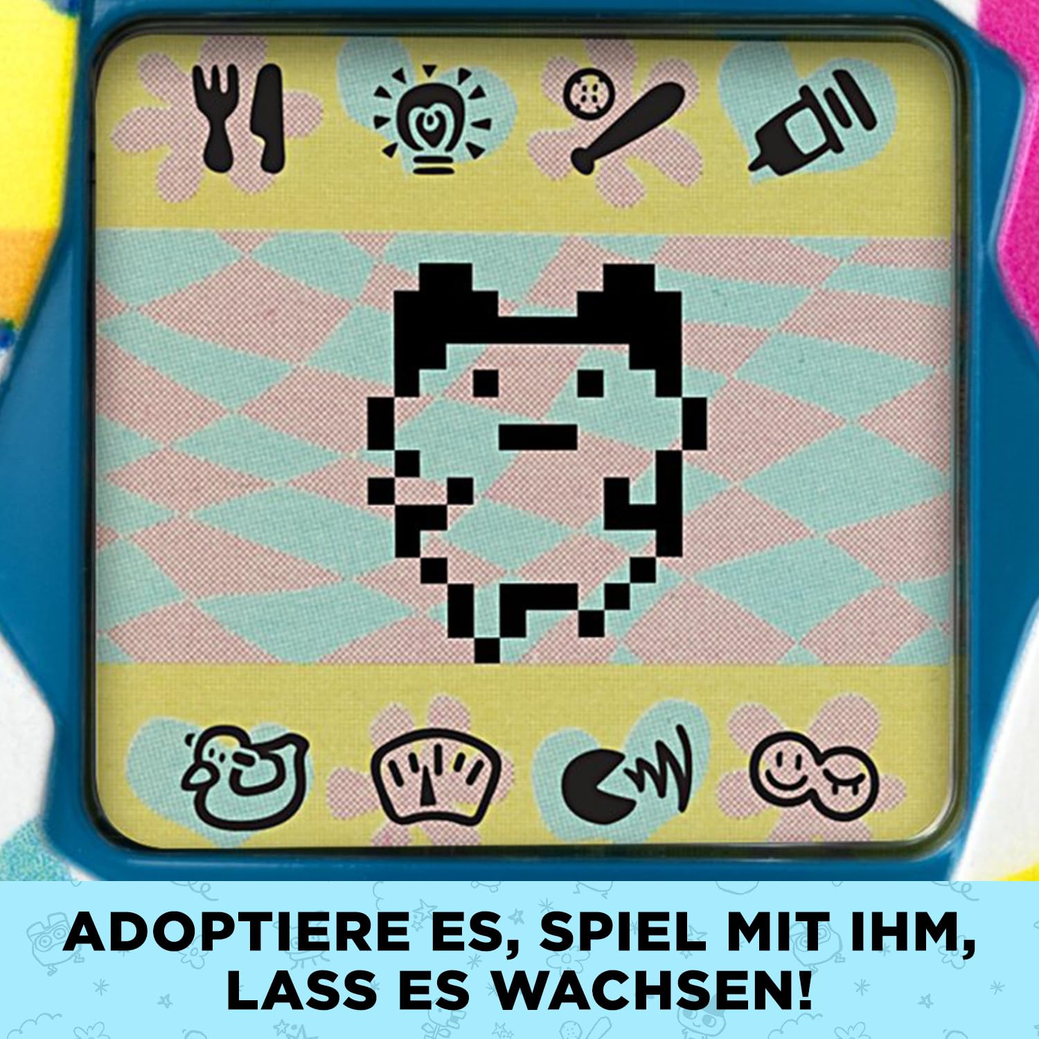 Bandai - Tamagotchi - Original Tamagotchi - Memphis Style - Elektronisches virtuelles Tier mit Farbdisplay, 3 Tasten und Spielen - Interaktives Tier auf Deutsch - Kinderspielzeug ab 8 Jahren - 42957 3