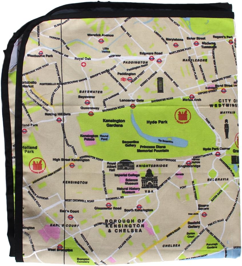 Extra Large Picnic Blanket - London Map Design - Waterproof
