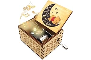 ukebobo Wooden Music Box - The Pooh Saying Music Box, Gift for Friend, Christmas, Holiday, New Year - 1 Set (13)