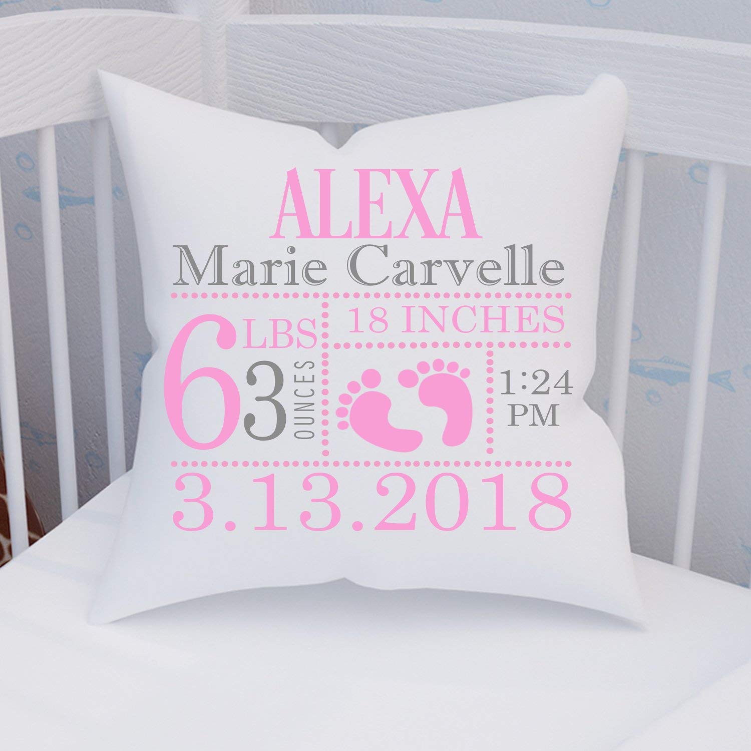 personalized baby pillow keepsake