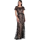 R&M Richards Women's Nude Soirée Gown