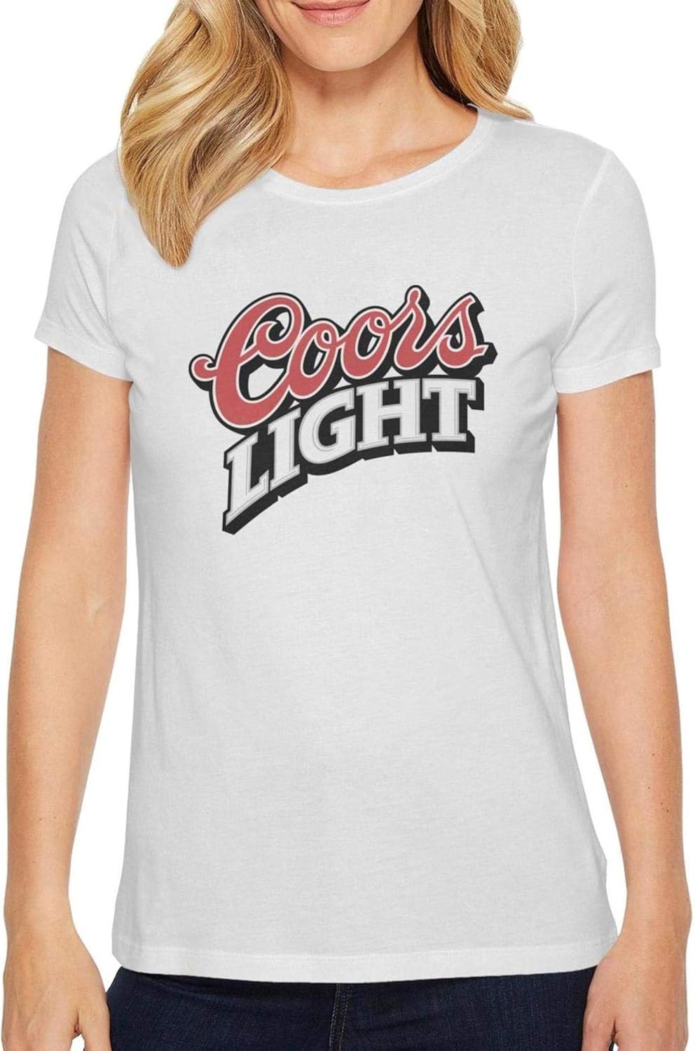 iorty rtty Women's top Round Neck CoorsLightGoodBeer