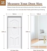 Yotache Fly Screen Door 120x220 cm Reinforced Polyester Anti-Tearing White view 3