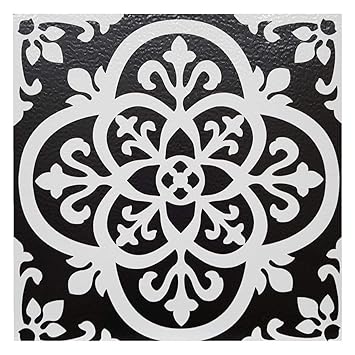 Floorpops Gothic Pack Of 10 Peel Stick Vinyl Floor Tiles Black