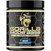 Gorilla Mode Base Pre Workout - Raises Nitric Oxide · Intense Focus & Drive · Endurance · Power - L-Citrulline, L-Tyrosine, B