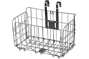 GLE2016 Folding Rear Bike Basket Wire Mesh Fold-Up Detchable Front Bag Rear Hanging Bike Basket Bicycle Bag Cargo Rack for Mo