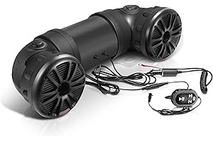 BOSS AUDIO ATV25B Powersports Plug and Play Audio System with Weather Proof 6.5 Inch Component Speakers ,Bluetooth Audio Stre