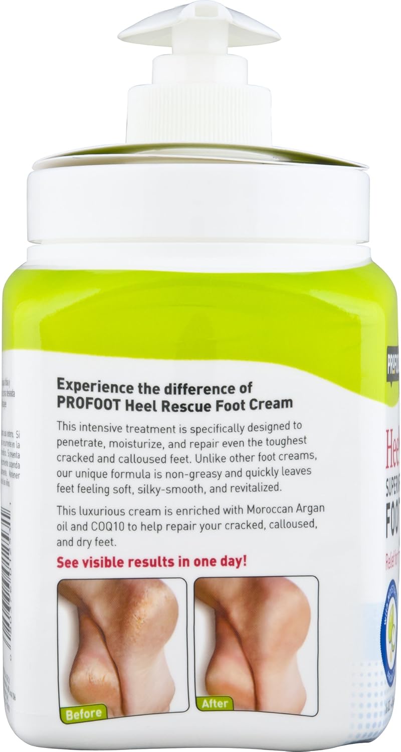 PROFOOT Heel Rescue Foot Cream, 16 Ounce (Pack of 3) Non-Greasy Foot Cream Ideal for Cracked Skin Calloused Skin or Chapped Skin on Feet Heels Elbows and Knees, Penetrates Moisturizes and Repairs: Health & Personal Care