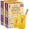 Pocas Instant Popping Boba Kit, Mango Passion Fruit Green Tea 2-Pack – DIY Boba Kit (5 Kits/Box) with Tea Powder, Popping Pearls & Paper Boba Tea Straws, 14.9 Oz