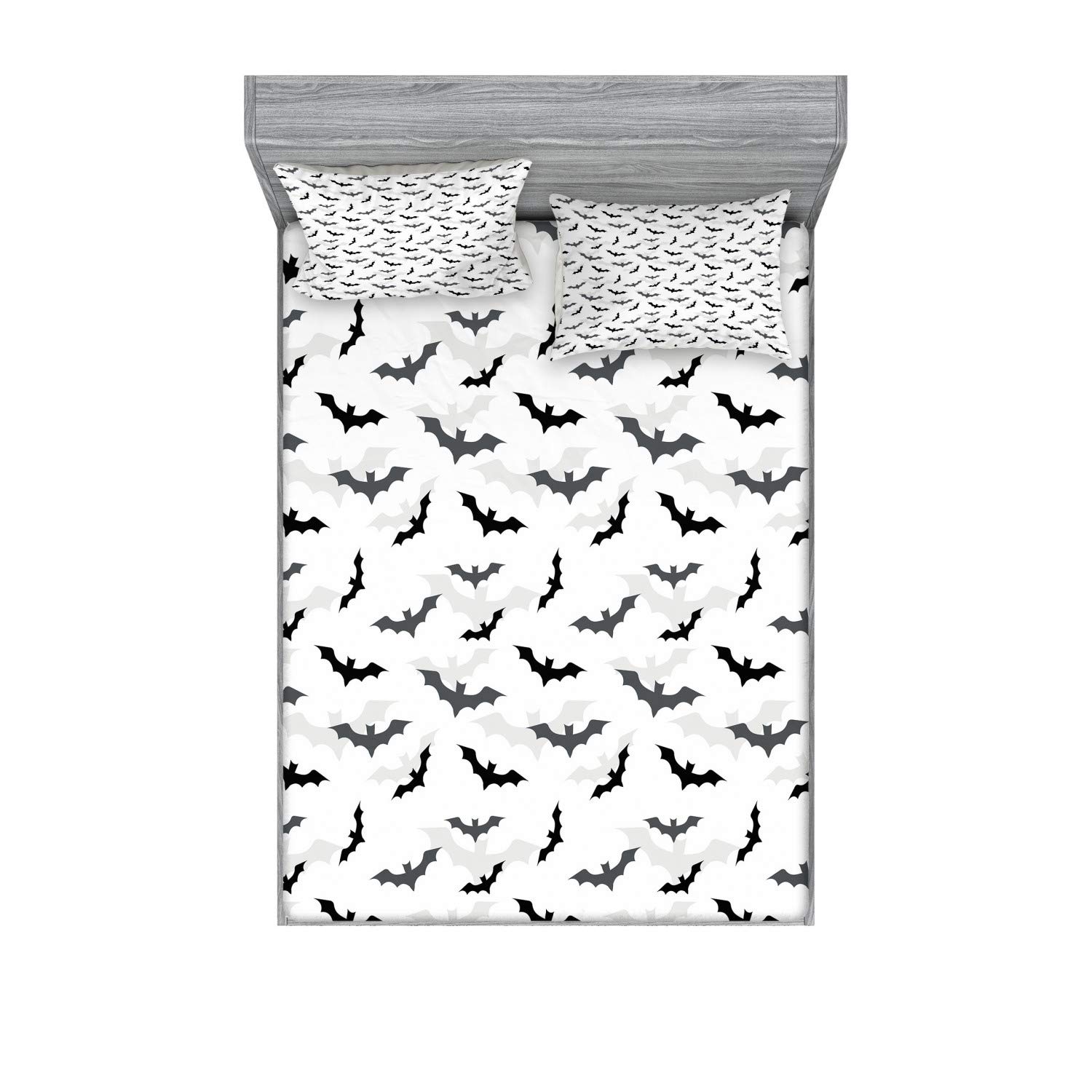 Lunarable Goth Fitted Sheet & Pillow Sham