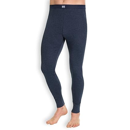 Kumpf Herren Pants Feinripp I Funktionshose aus Baumwolle & Polyester I Atmungsaktiv + Klimaregulierend I Lange Unterhose Bla