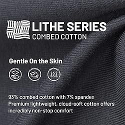 MIER Mens Long Sleeve Shirt Soft Stretch Combed