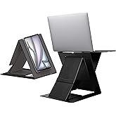 MOFT Folding Laptop Stand Lap Desk, Portable & Mini Computer Stand Laptop Desk for Travel and Home Office, Ergonomic Design with Adjustable Viewing Angles, Lightweight Computer Cooling Riser, Black