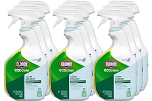 CloroxPro Clorox EcoClean Glass Cleaner Spray Bottle, 32 Fluid Ounces, Pack of 9 (Package May Vary)