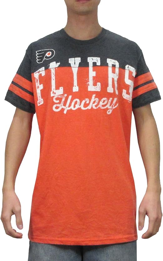 NHL Philadelphia Flyers Mens Athletic Short Sleeve T Shirt (Vintage Look) M Orange | Amazon.com